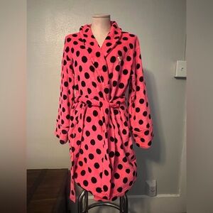 Pink Polka Dot Women's Coat